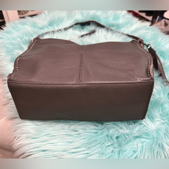 The Sak Gray Studded Leather Shoulder Bag Large Size Like New! FIRM 70% OFF - Picture 3 of 10